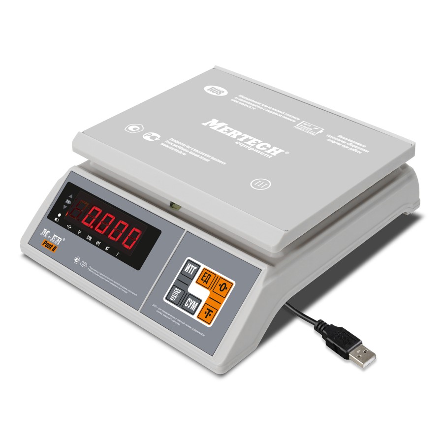 Фасовочные настольные весы M-ER 326 AFU-3.01 "Post II" LED USB-COM