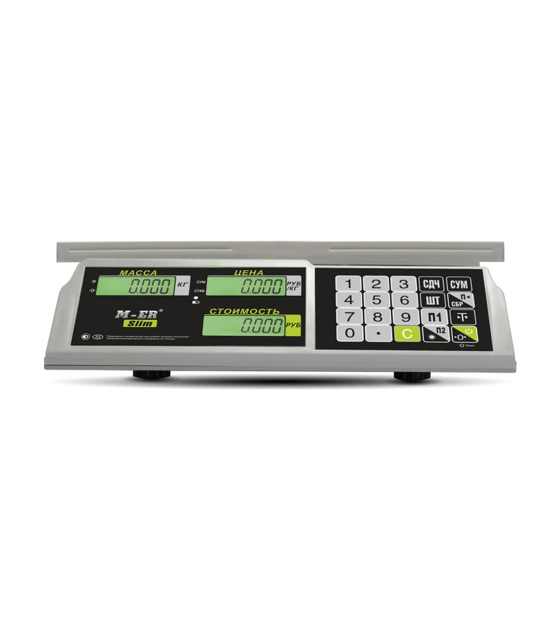 Торговые настольные весы M-ER 326 C-32.5 LCD без АКБ
