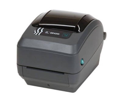 Принтер печати этикеток Zebra GK420t, термотрансферный принтер, 203 dpi, USB, LAN темно-серый