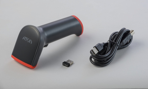 Сканер штрихкода беспроводной АТОЛ Impulse 12 BT (2D, черный, Bluetooth, без подставки, упаковка 1 шт.).V2